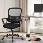 TUYOHW Mesh Swivel Criss Cross Chair on Wheels,41.5 Height Office Chair with Adjustable Height,Gaming Chair for Office