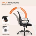 TUYOHW Mesh Swivel Criss Cross Chair on Wheels,41.5 Height Office Chair with Adjustable Height,Gaming Chair for Office