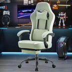 TUYOHW Ergonomic Office Chair with Pocket Spring Seat,300LB Capacity Gaming Chair with Adjustable Lumbar Pillow & Footrest for Adult,Student