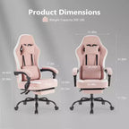 TUYOHW Ergonomic Office Chair with Pocket Spring Seat,300LB Capacity Gaming Chair with Adjustable Lumbar Pillow & Footrest for Adult,Student