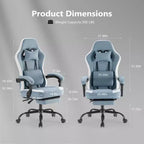 TUYOHW Ergonomic Office Chair with Pocket Spring Seat,300LB Capacity Gaming Chair with Adjustable Lumbar Pillow & Footrest for Adult,Student