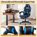 Acekool Ergonomic Gaming Chair for Adults, PU Leather, Massage Lumbar, Footrest, Adjustable, for Office or Gaming