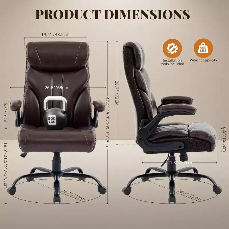 Office Chair with High Back,Computer Desk Chair Adjustable Height, Backrest Tilt Angle, Lumbar Support Swivel Rolling Wheels Comfy for Office Gaming