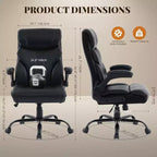 Office Chair with High Back,Computer Desk Chair Adjustable Height, Backrest Tilt Angle, Lumbar Support Swivel Rolling Wheels Comfy for Office Gaming