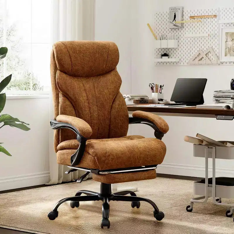 Ergonomic Office Chair,PU Gaming Chair,Adjustable Height 90 to 135 Degree Reclining, Backrest 360 Degree Swivel Wheels,350 Lbs Capacity for Office