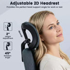 Costway Ergonomic Office Chair with 2D Headrest, Rocking Backrest & Wheels, Gaming Chair Blue/Brown & Beige/Gray & Blue