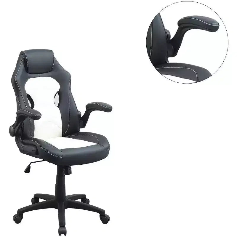TUYOHW Swivel Gaming Chair with Adjustable Height&Wheels,Ergonomics Office Chairs Video Game Chaise for Office&Home,Upholstery Leisure Chair