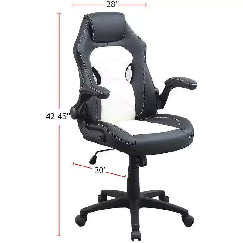 TUYOHW Swivel Gaming Chair with Adjustable Height&Wheels,Ergonomics Office Chairs Video Game Chaise for Office&Home,Upholstery Leisure Chair