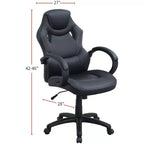TUYOHW Swivel Gaming Chair with Adjustable Height&Wheels,Ergonomics Office Chairs Video Game Chaise for Office&Home,Upholstery Leisure Chair