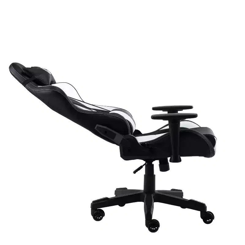 TUYOHW Adjustable Ergonomics Gaming Chair,360 Swivel Office Chairs with Head&Lumbar Pillow,90-150 Reclining Chair for Office&Home,250lbs Max,White