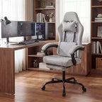 Costway Height Adjustable Computer Chair with Headrest, Lumbar Support, Linkage Armrests Black/Gray