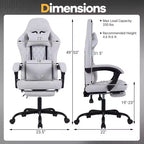 Costway Height Adjustable Computer Chair with Headrest, Lumbar Support, Linkage Armrests Black/Gray
