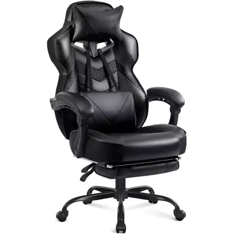 BALHAM TRADE-Luxury Gaming Chair High Back Office Chair with Footrest Massage Lumbar Support Reclining Computer Chair