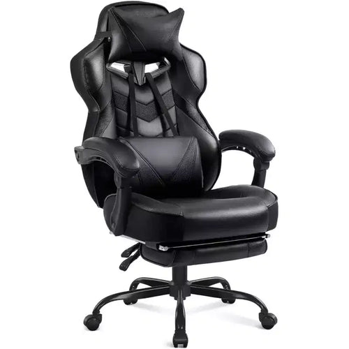 BALHAM TRADE-Luxury Gaming Chair High Back Office Chair with Footrest Massage Lumbar Support Reclining Computer Chair