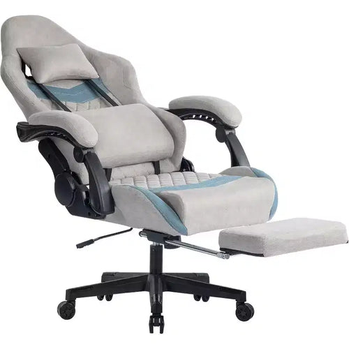 BALHAM TRADE-Computer Chair with Adjustable Lumbar Support Headrest Footrest Big and Tall Linkage Armrest