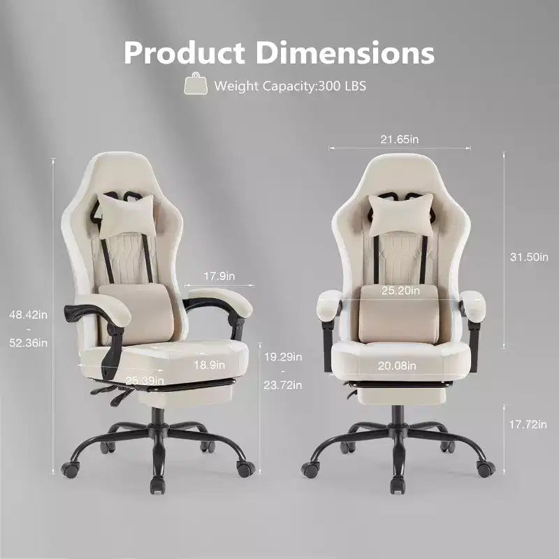 TUYOHW Ergonomic Office Chair with Padding Armrest, Gaming Chair with Lumbar Support, Swivel Rolling Chair with Wheels for Home, Office