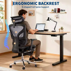 Ergonomic Office Chair, Comfortable Desk Chair with High Back Support and 3D Adjustable Armrests, Swivel Task Chair for Work, Study, Gaming