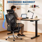Ergonomic Office Chair, Comfortable Desk Chair with High Back Support and 3D Adjustable Armrests, Swivel Task Chair for Work, Study, Gaming