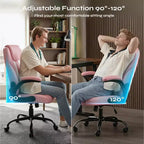 Pinmoco Ergonomic Executive Computer Desk Chair with Double-Layer Cushion, Gaming Chair with Wheels and Flip-Up Armrest, PU Leather