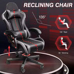 KERDOM Executive Leather Office Chair, Ergonomic Office Chair High Back Lumbar Support with Padded Armrests