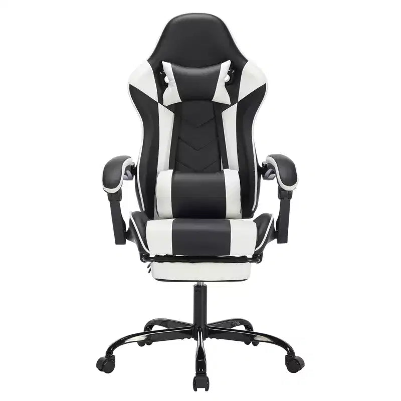 Gaming Chair with Footrest, Ergonomic Computer Chair with Headrest & Lumbar Support, Breathable Height Adjustable Game Chair for Home&Office