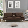 66.1 PVC Loveseat Sofa Bed with Wood Frame and Stainless Legs