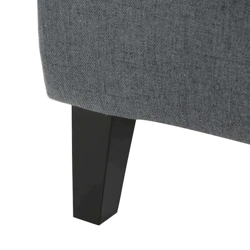 Charcoal 27 High Back Accent Chair with Wing Back and Birch Legs