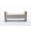 Velvet Fabric Storage Bench