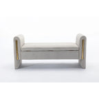 Velvet Fabric Storage Bench