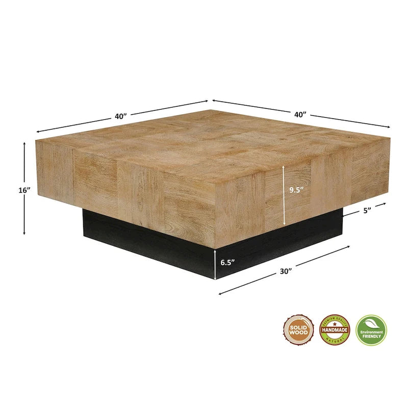 Solid Wood Living Room Table Set