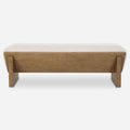 59 Wide Wood Framed Polyester Bench
