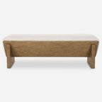 59 Wide Wood Framed Polyester Bench