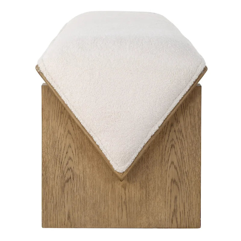 59 Wide Wood Framed Polyester Bench