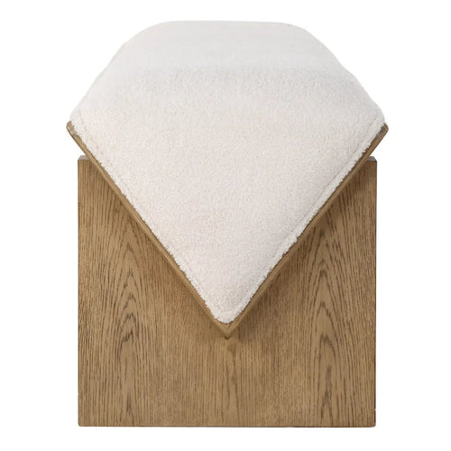 59 Wide Wood Framed Polyester Bench