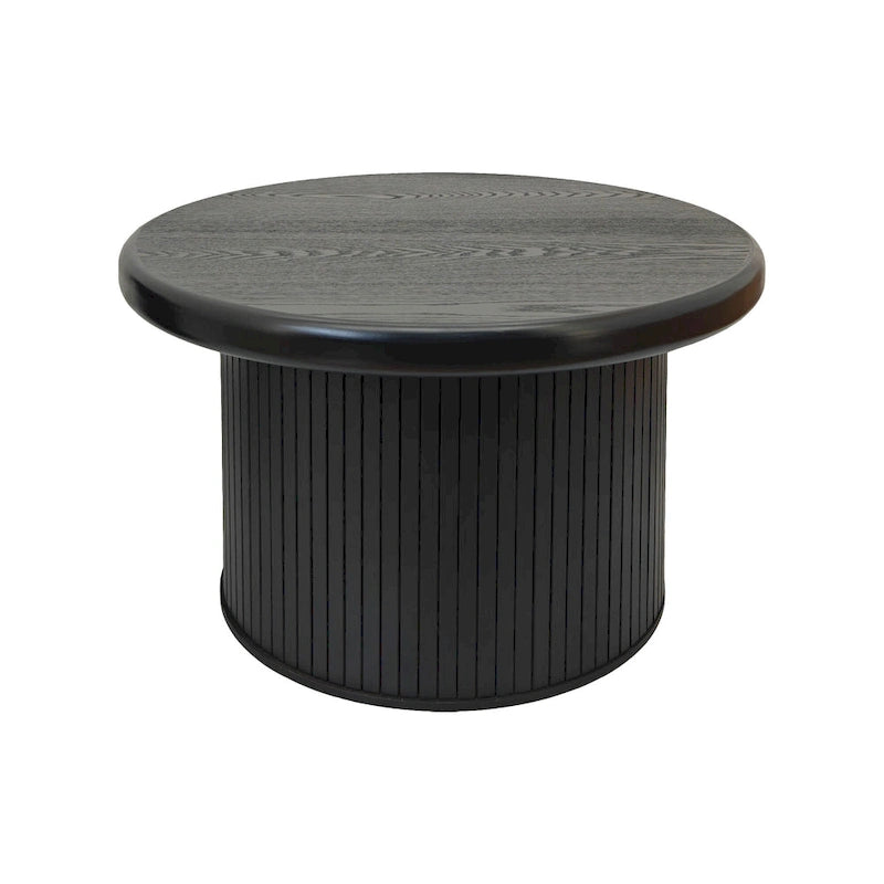 Modern Round Coffee Table Set Double Table Coffee Table with Fluted Table Leg, for Living Room