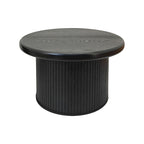 Modern Round Coffee Table Set Double Table Coffee Table with Fluted Table Leg, for Living Room