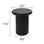 Modern Round Coffee Table Set Double Table Coffee Table with Fluted Table Leg, for Living Room