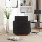 360 Degree Accent Swivel Chair,Chenille Upholstered Arm Chair