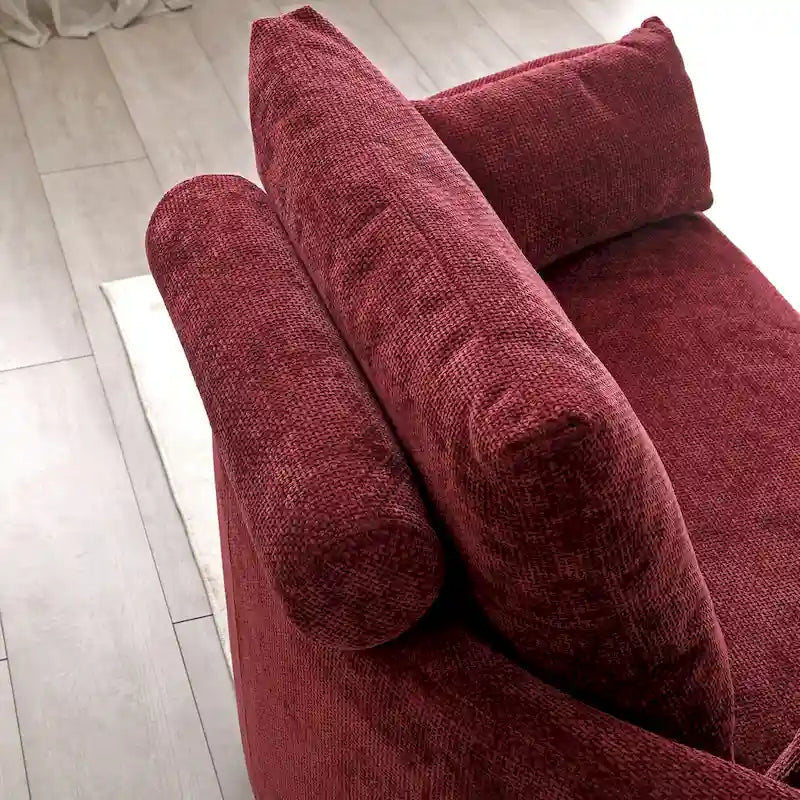 Foldable Linen Chair Bed,Floor Sleeper Sofa Bed,Circular Bed,Adjustable Futon Sofa,Folding Lazy Sofa Couch for Living Room