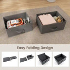 2 Drawer Dresser Fabric Storage Organizer Nightstand Bedside