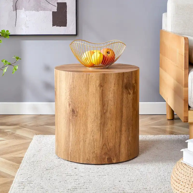 15.7 Modern Round Coffee Table with Fashionable Pattern and Stable Base for Living Room