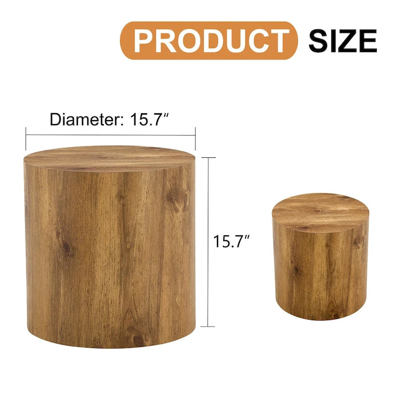 15.7 Modern Round Coffee Table with Fashionable Pattern and Stable Base for Living Room
