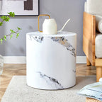15.7 Modern Round Coffee Table with Fashionable Pattern and Stable Base for Living Room