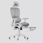Airflex2 Mesh Gaming Chair with Footrest White - Techni Sport: Synchro-Tilt, 275 Lbs Capacity, Ergonomic Design