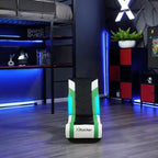 X Rocker Horizon RGB LED Audio Floor Rocker Gaming Chair Green/Black/White