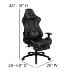 Flash Furniture X30 Gaming Chair Racing Office Ergonomic Computer Chair with Fully Reclining Back and Slide-Out Footrest in Red LeatherSoft