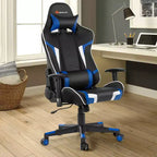 Costway Massage Gaming Chair Reclining Swivel Racing Office Chair w/Lumbar Support
