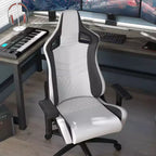 24/7 Shop At Home Quelman Adjustable Armrests Reclining Gaming Chair