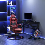 Vinsetto Racing Gaming Chair Diamond PU Leather Office Gamer Chair High Back Swivel Recliner with Footrest, Lumbar Support, Adjustable Height