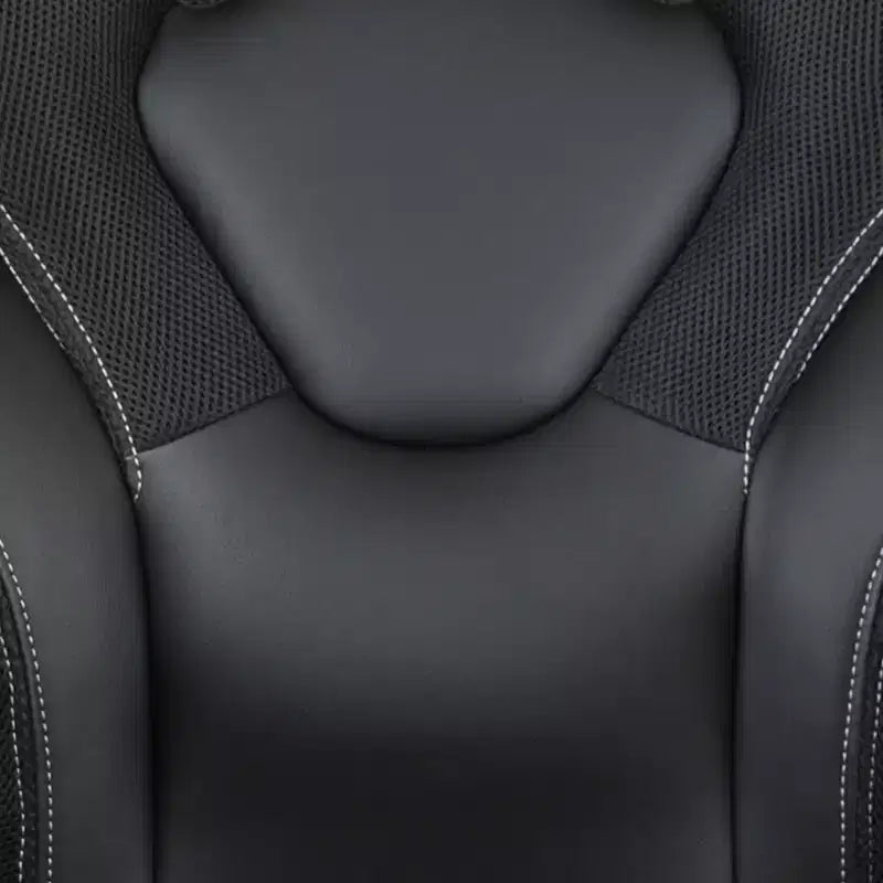 BlackArc High Back Gaming Chair with Faux Leather Upholstery, Height Adjustable Swivel Seat & Padded Flip-Up Arms